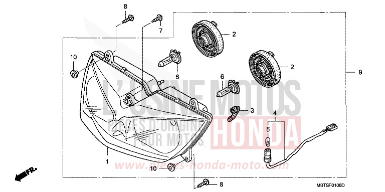 PROJECTEUR de Varadero ABS SHIELD SILVER METALLIC (NH480) de 2004